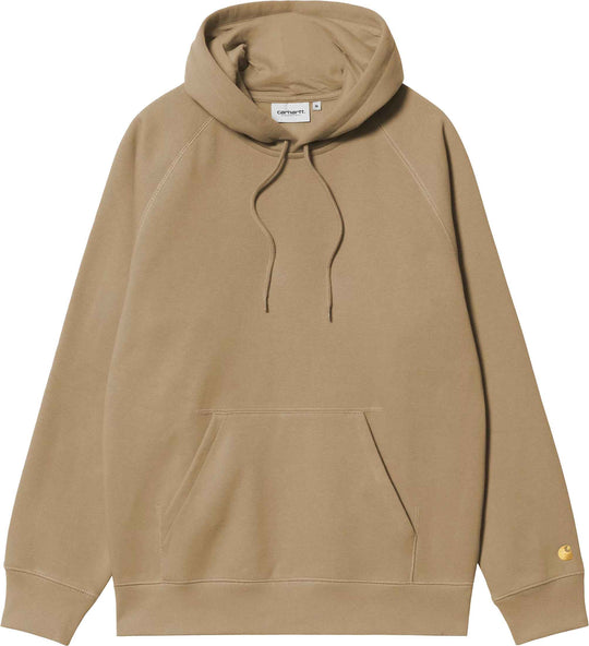 Carhartt Wip Felpa Hooded Chase Sweat Peanut Gold Uomo