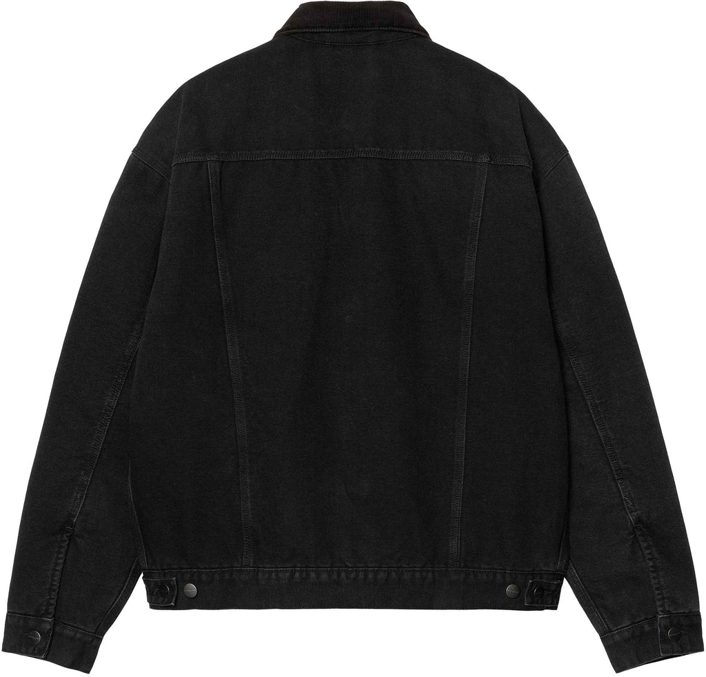 Carhartt Wip Giacca Dayton Trucker Jacket Black Black Stone Canvas Uomo - 3