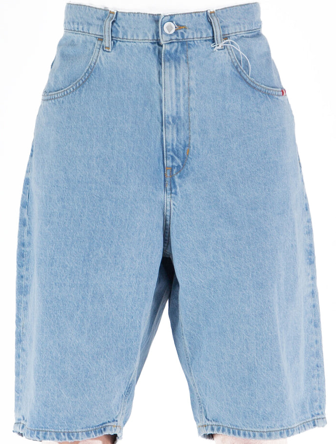 Amish Short Jeans Bermuda Tommy Denim Bleach Denimbleach Uomo - 1