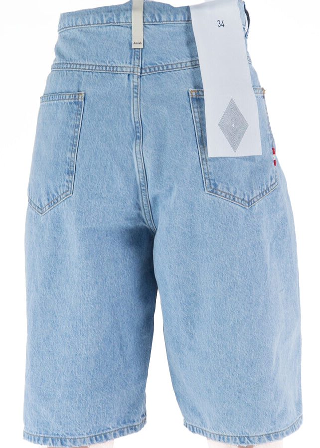 Amish Short Jeans Bermuda Tommy Denim Bleach Denimbleach Uomo - 2