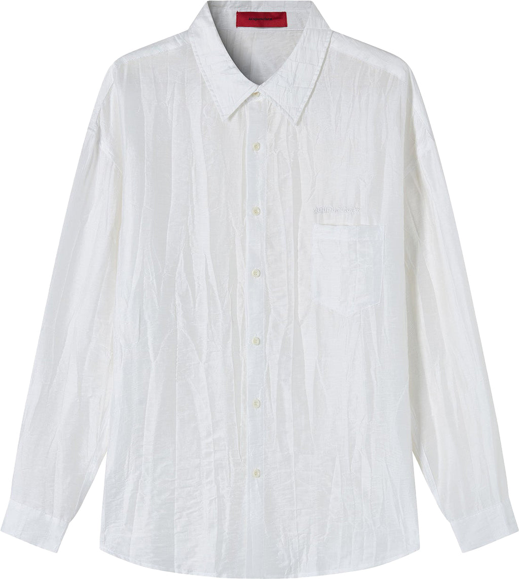 Acupuncture Camicia Acu Logo Ls Shirt White Uomo - 1