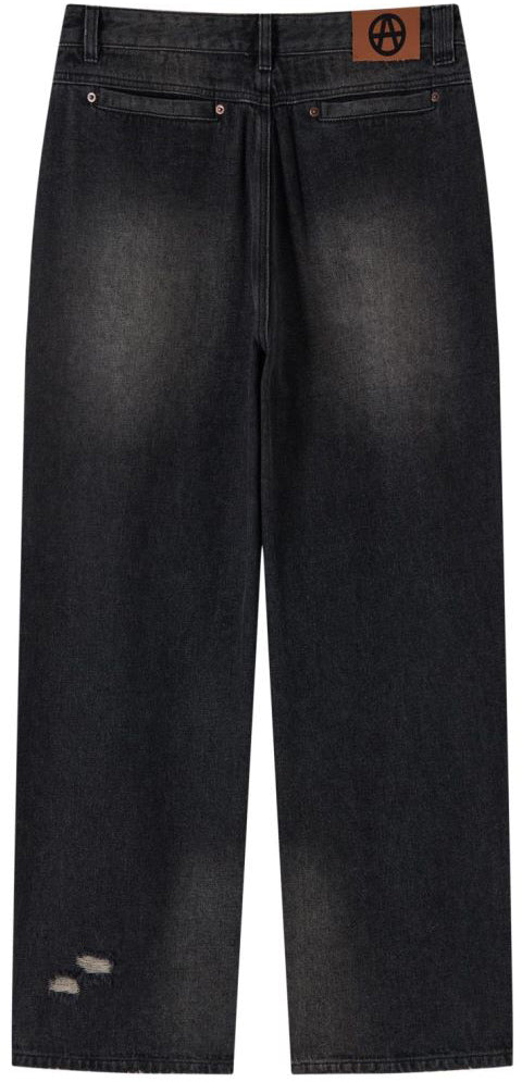 Acupuncture Jeans Loose Straight Denim Pants Dark Blue Darkblue Uomo - 2