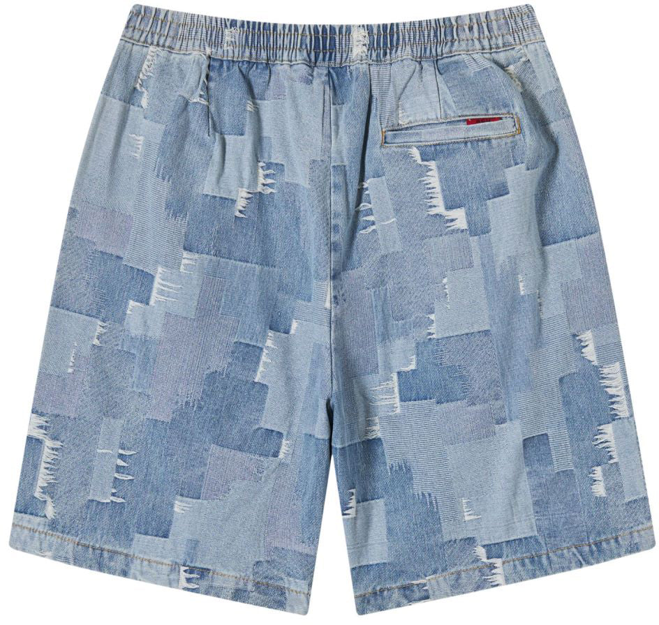 Acupuncture Shorts Patch Work Denim Short Blue Uomo - 2