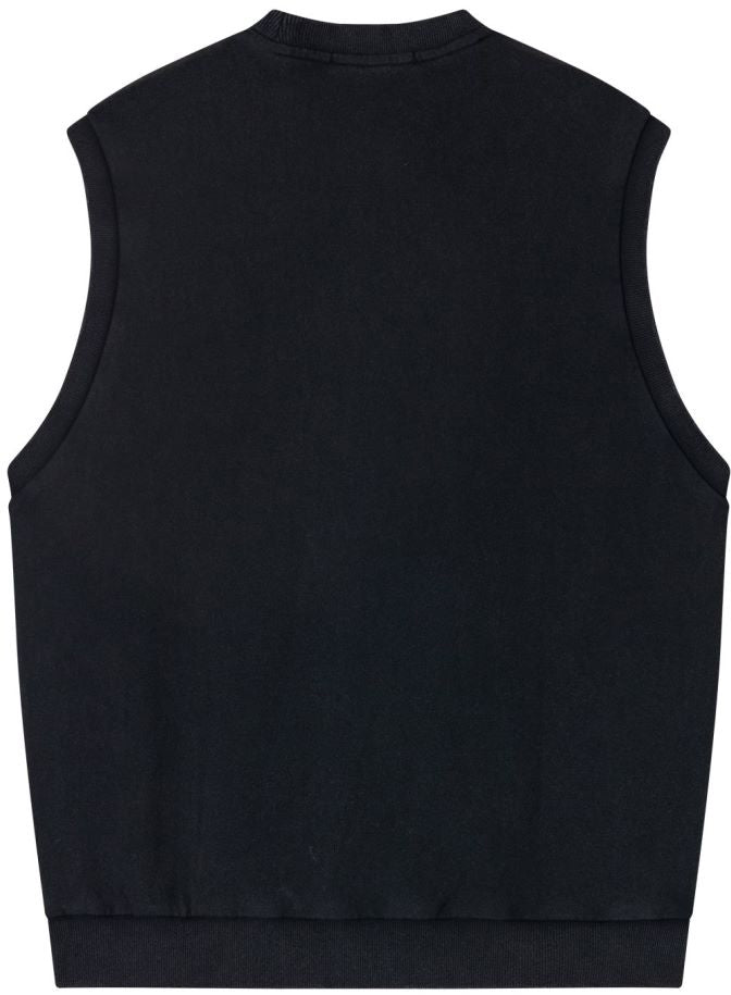 Acupuncture T-shirt Piercing Sleeveless T-shirt Black Uomo - 2