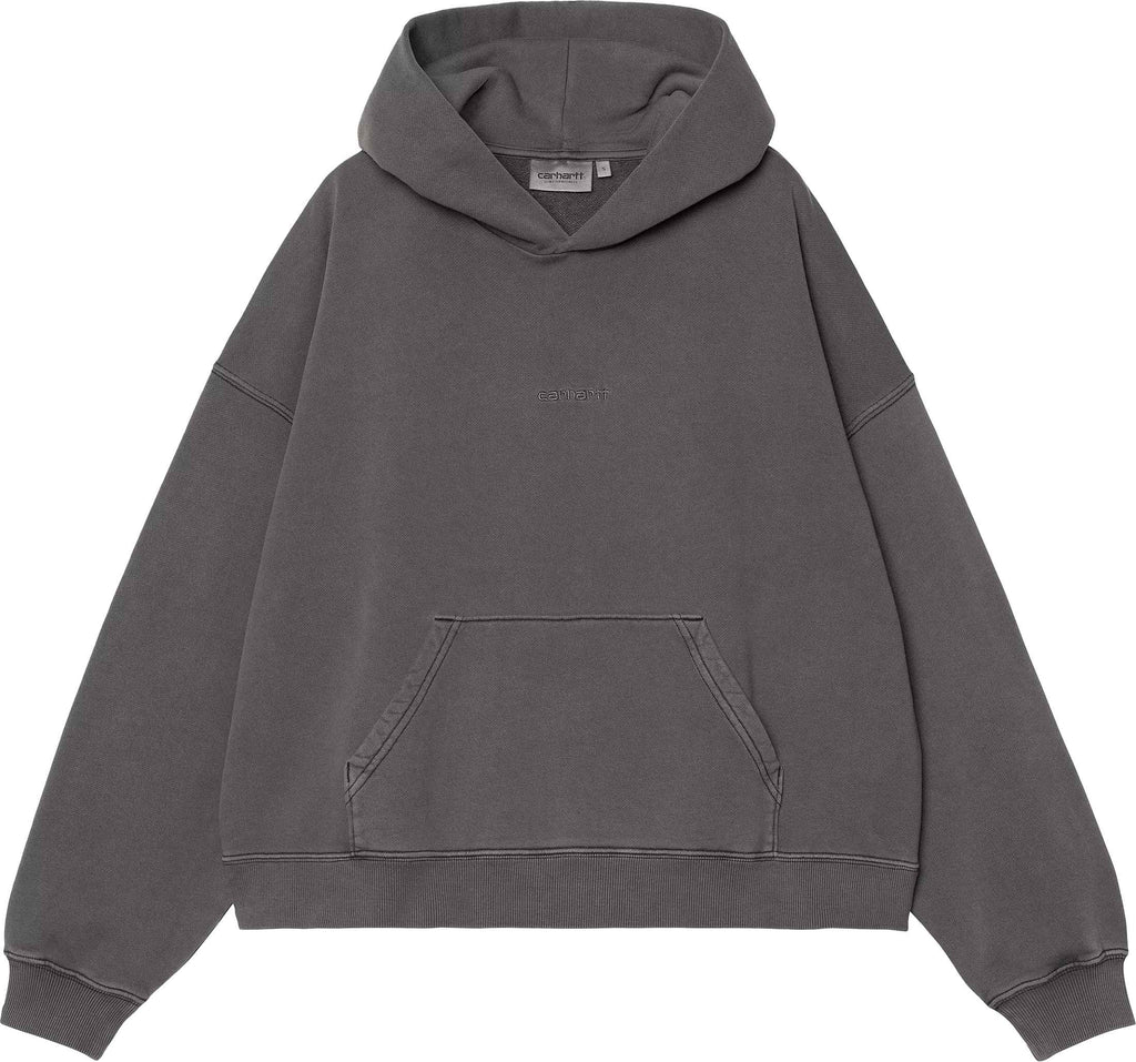 Carhartt Wip Felpa W Hooded Benton Sweat Black Garment Dyed Blackgarmentdyed Donna - 1