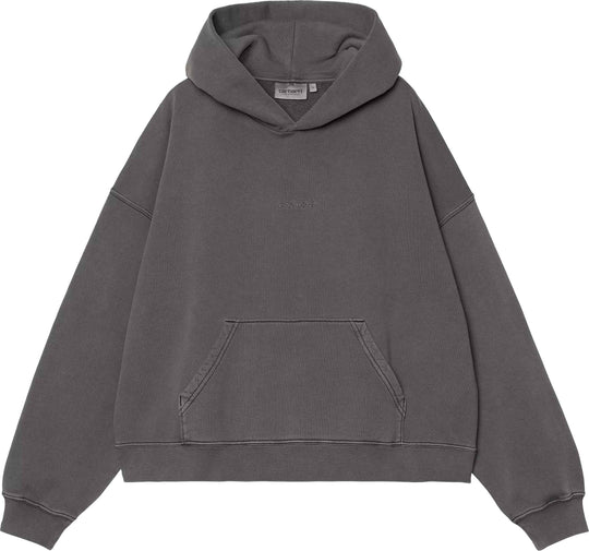 Carhartt Wip Felpa W Hooded Benton Sweat Black Garment Dyed Donna Blackgarmentdyed