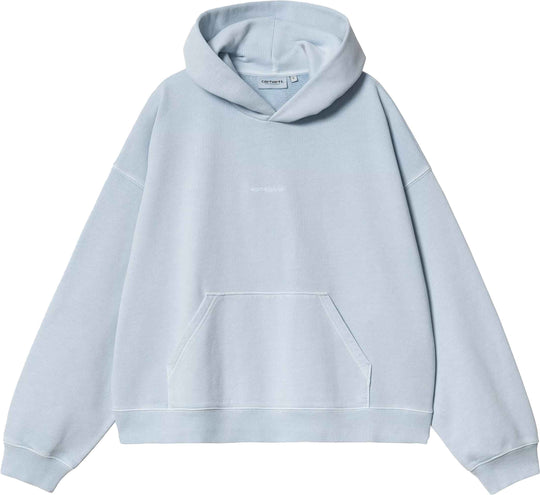 Carhartt Wip Felpa W Hooded Benton Sweat Air Sky Garment Dyed Donna Airskygarmentdyed