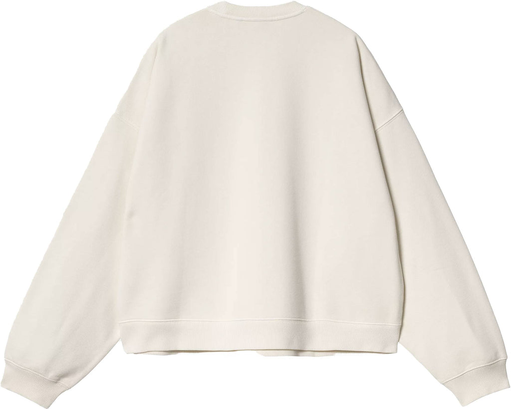 Carhartt Wip Felpa W Benton Sweat Wax Garment Dyed Waxgarmentdyed Donna - 2