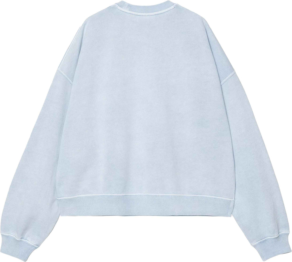 Carhartt Wip Felpa W Benton Sweat Air Sky Garment Died Airskygarmentdyed Donna - 2