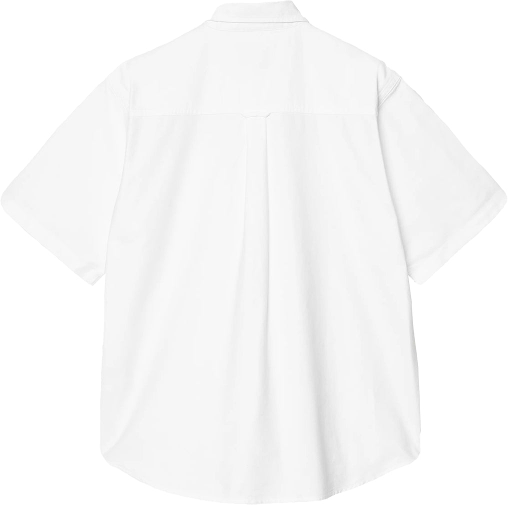 Carhartt Wip Camicia Ss Braxton Shirt White Black Whiteblack Uomo - 2