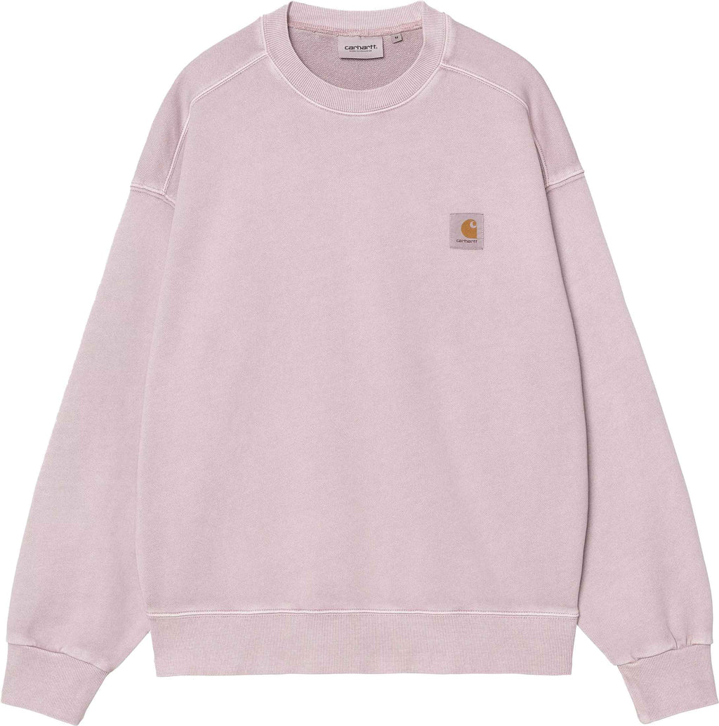 Carhartt Wip Felpa Nelson Sweat Hortensia Garment Dyed Hortensiagarmentdyed Uomo - 1