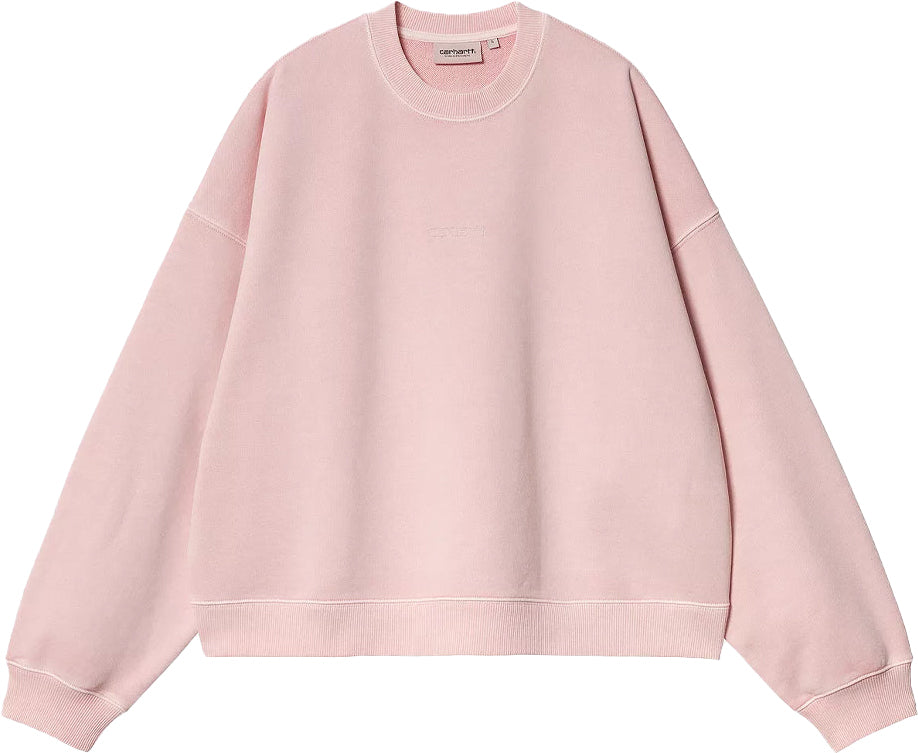 Carhartt Wip Felpa W Benton Sweat Air Pink Garment Dyed Airpinkgarmentdyed Donna - 1