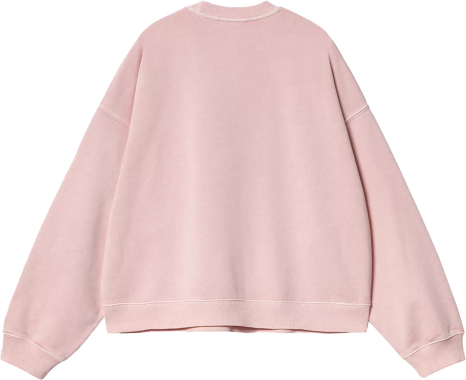 Carhartt Wip Felpa W Benton Sweat Air Pink Garment Dyed Airpinkgarmentdyed Donna - 2