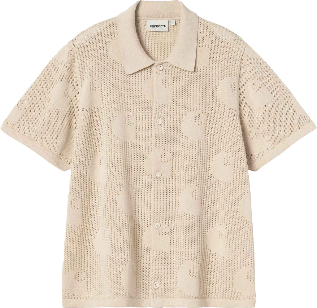 Carhartt Wip Carhartt Camicia W Ss Template Knit Shirt Fleur De Sel Fleurdesel Donna - 1