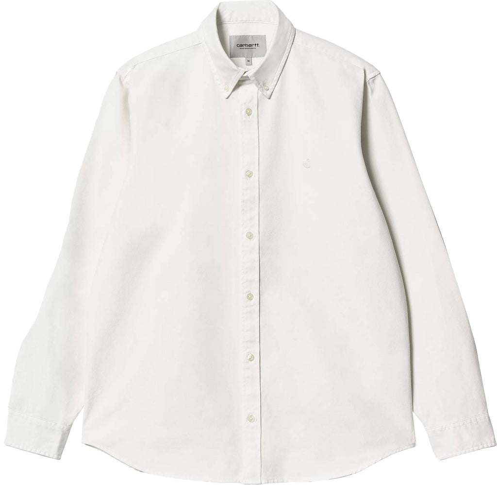 Carhartt Wip Camicia Ls Bolton Shirt White Garment Dyed Whitegarmentdyed Uomo - 1