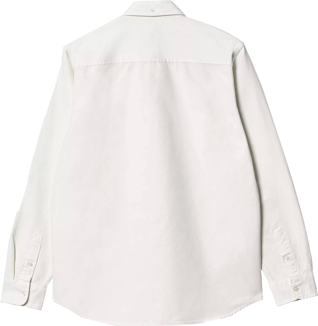 Carhartt Wip Camicia Ls Bolton Shirt White Garment Dyed Whitegarmentdyed Uomo - 2