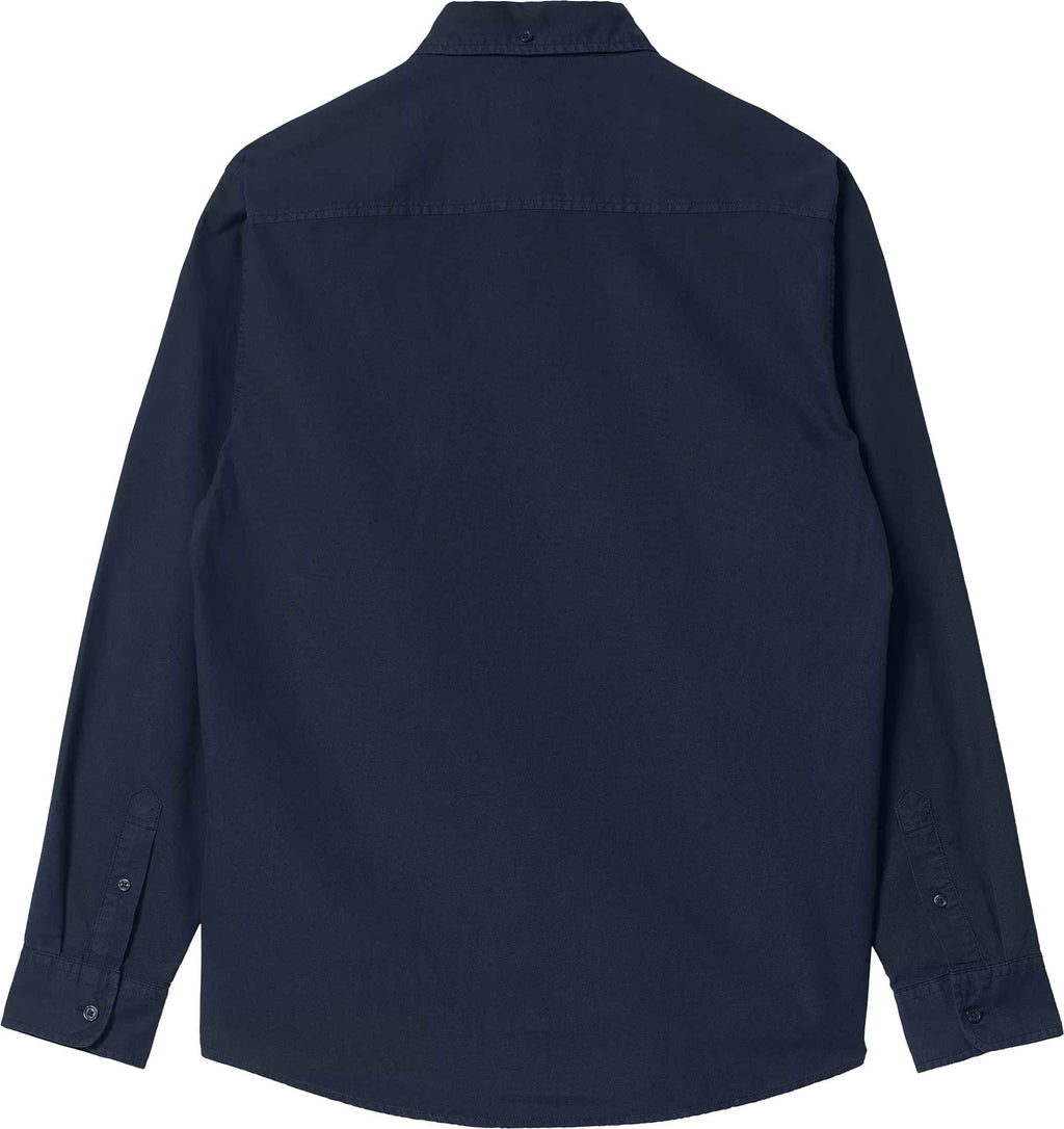Carhartt Wip Camicia Ls Bolton Shirt Dark Navy Garment Dyed Darknavygarmentdyed Uomo - 2