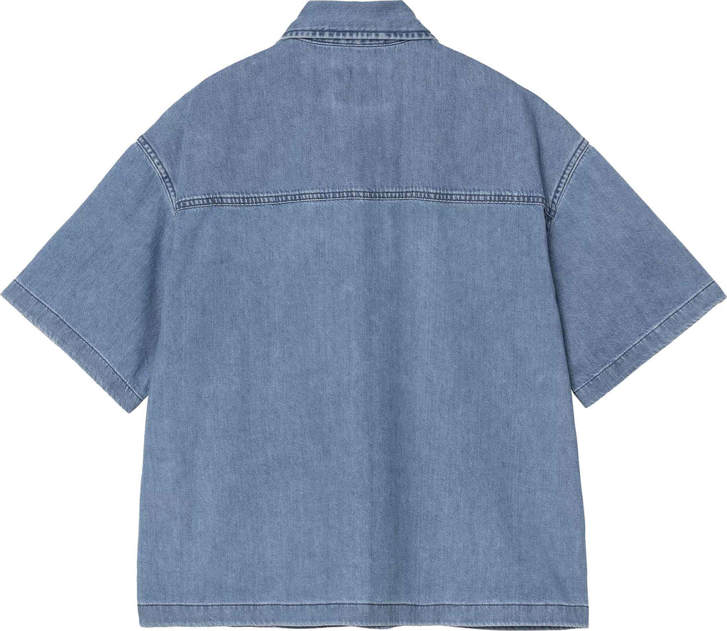 Carhartt Wip Camicia W Ss Lovilla Shirt Blue Stone Washed Bluestonewashed Donna - 2