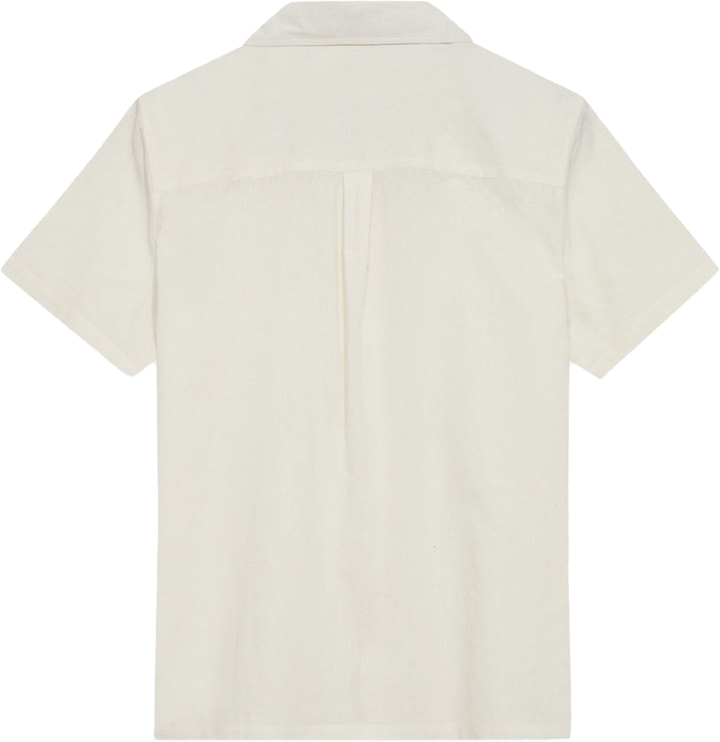 Anerkjendt Camicia Akleo Ss Cotton Linen Shirt Tofu Uomo - 2