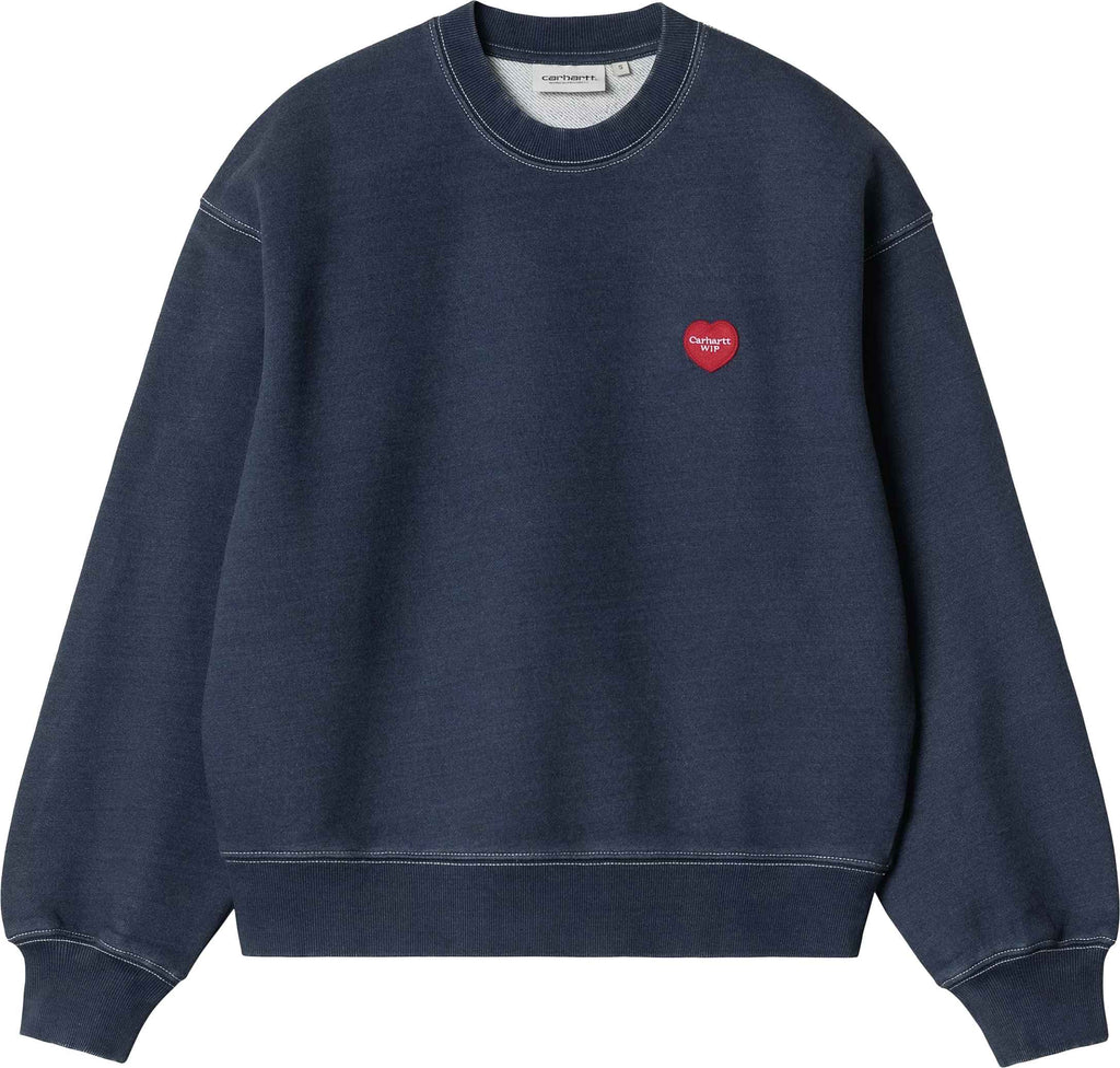 Carhartt Wip Felpa W Ingo Sweat Dark Blue Garment Dyed Bluegarmentdyed Donna - 1