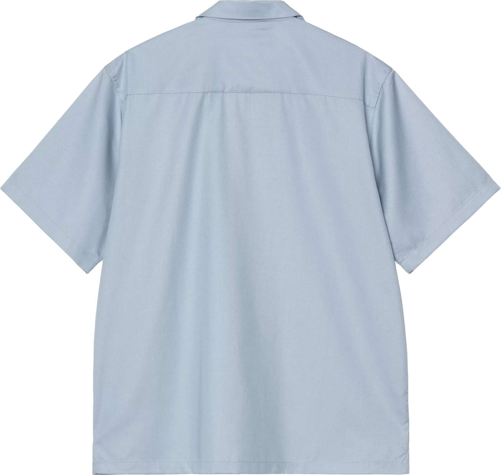 Carhartt Wip Camicia Ss Delray Shirt Frosted Blue White Frostedbluewhite Uomo - 2