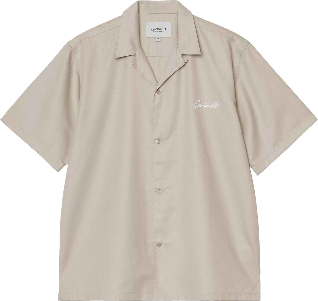 Carhartt Wip Camicia Ss Delray Shirt Fleur De Sel White Fleurdeselwhite Uomo - 1