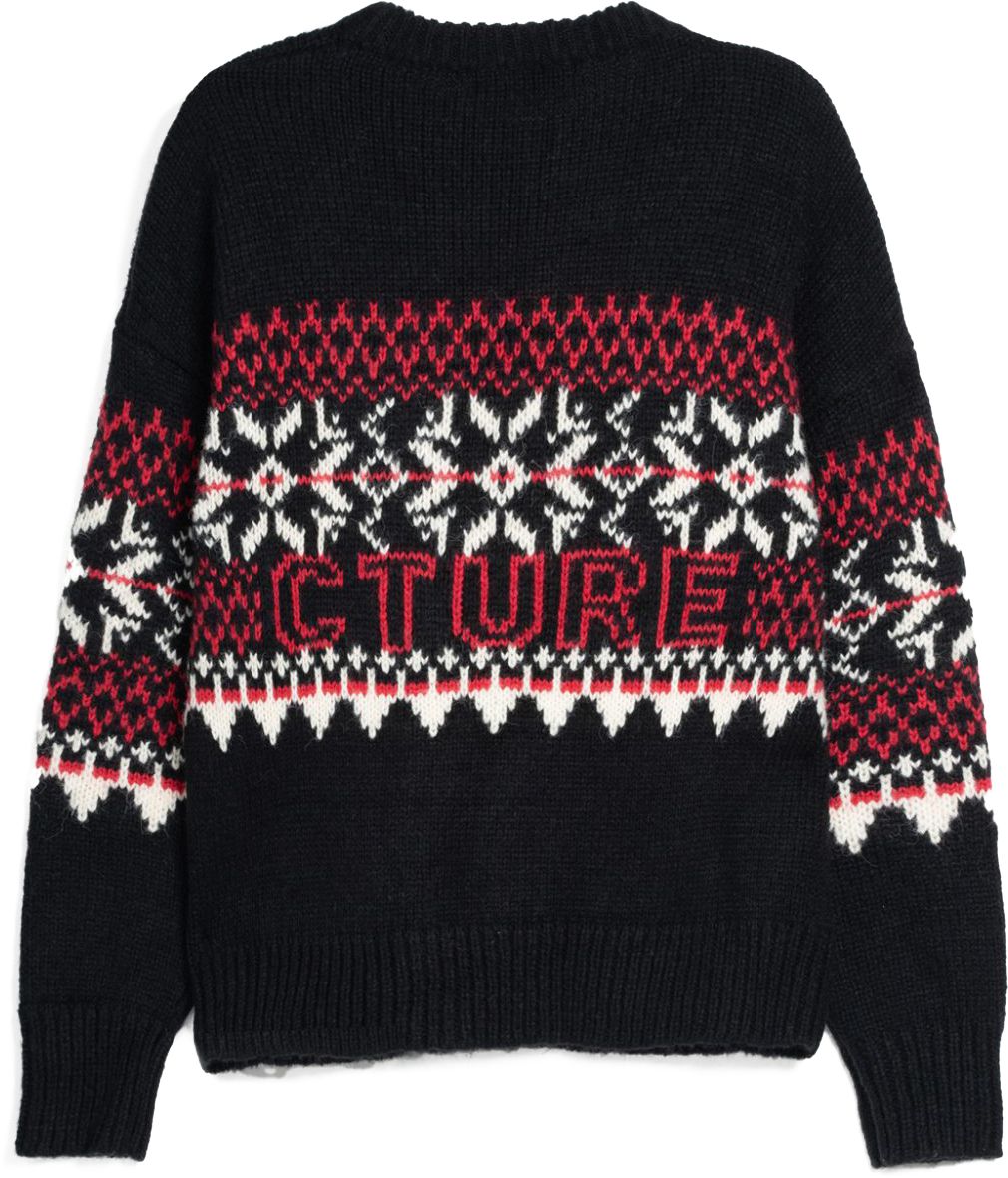 Acupuncture Maglione Pattern Sweater Mixed Black Mixedblack Uomo - 2