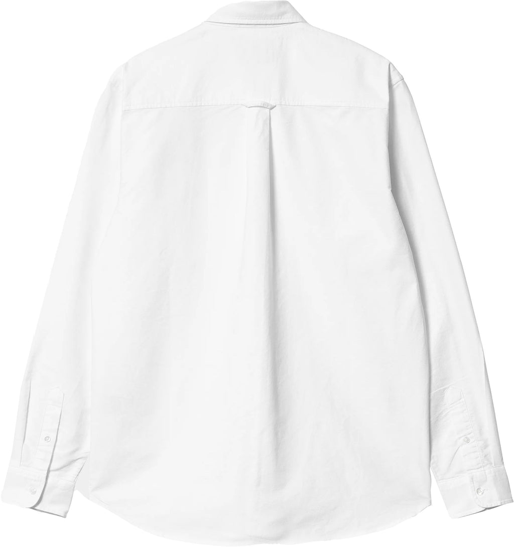 Carhartt Wip Camicia Ls Shirt C-logo White Dark Navy Whitedarknavy Uomo - 2