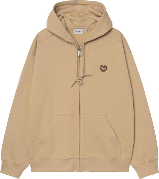 Carhartt Wip Felpa Zip Hooded Ii Hartt Sweat Jacket Dusty H Brown Uomo Dustyhbrown