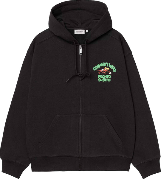 Carhartt Wip Felpa Hooded Pronto Sweat Jacket Black Uomo