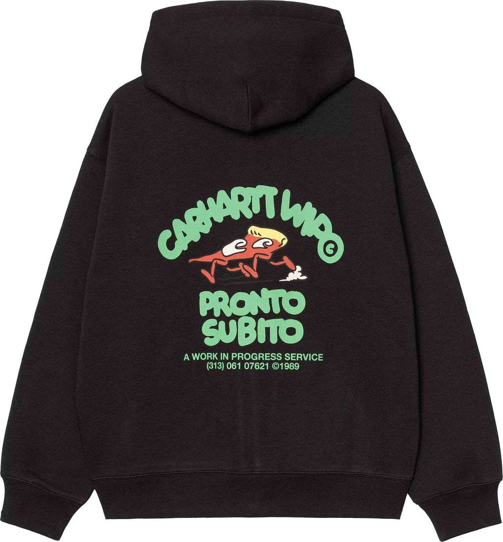 Carhartt Wip Felpa Hooded Pronto Sweat Jacket Black Uomo - 2