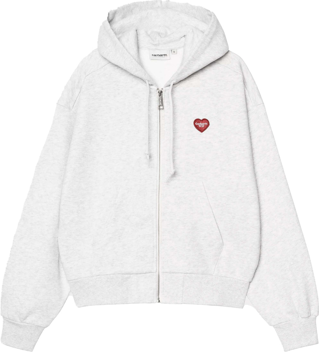 Carhartt Wip Felpa Women Hooded Heart Ii Hartt Jacket Ash Heather Ashheather Donna - 2