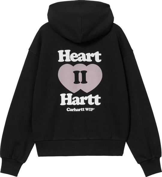 Carhartt Wip Felpa Women Hooded Heart Ii Hartt Jacket Black Uomo