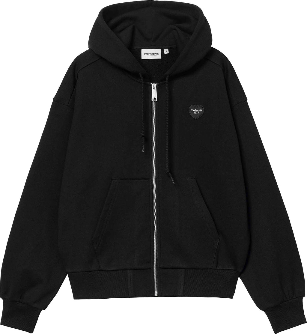 Carhartt Wip Felpa Women Hooded Heart Ii Hartt Jacket Black Uomo - 2