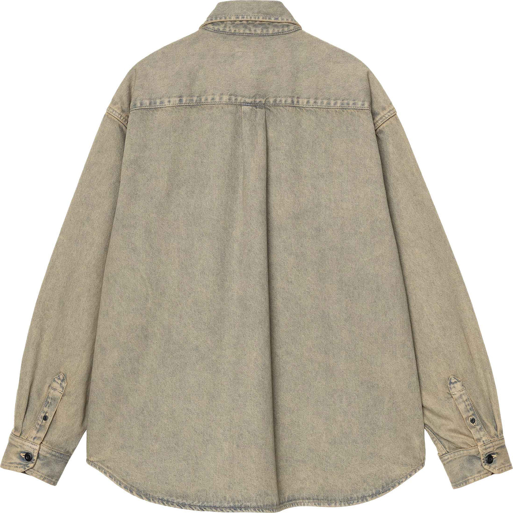 Carhartt Wip Carahrtt Wip Camicia Tigan Shirt Blue Leather Garment Dyed Blueleathergarmentdyed Uomo - 2