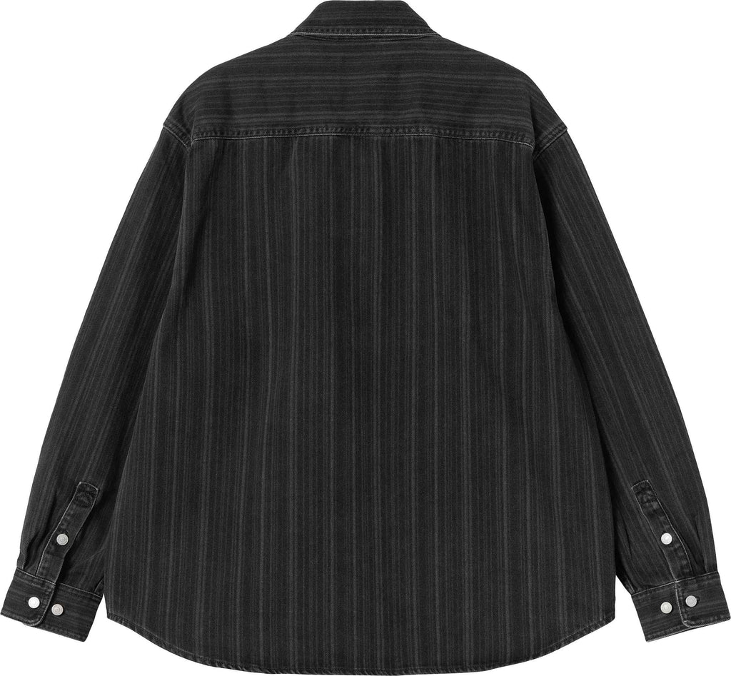 Carhartt Wip Camicia Rylan Shirt Jacket Rylan Stripe Black Stone Washed Rylanstripeblackstonewashed Uomo - 2