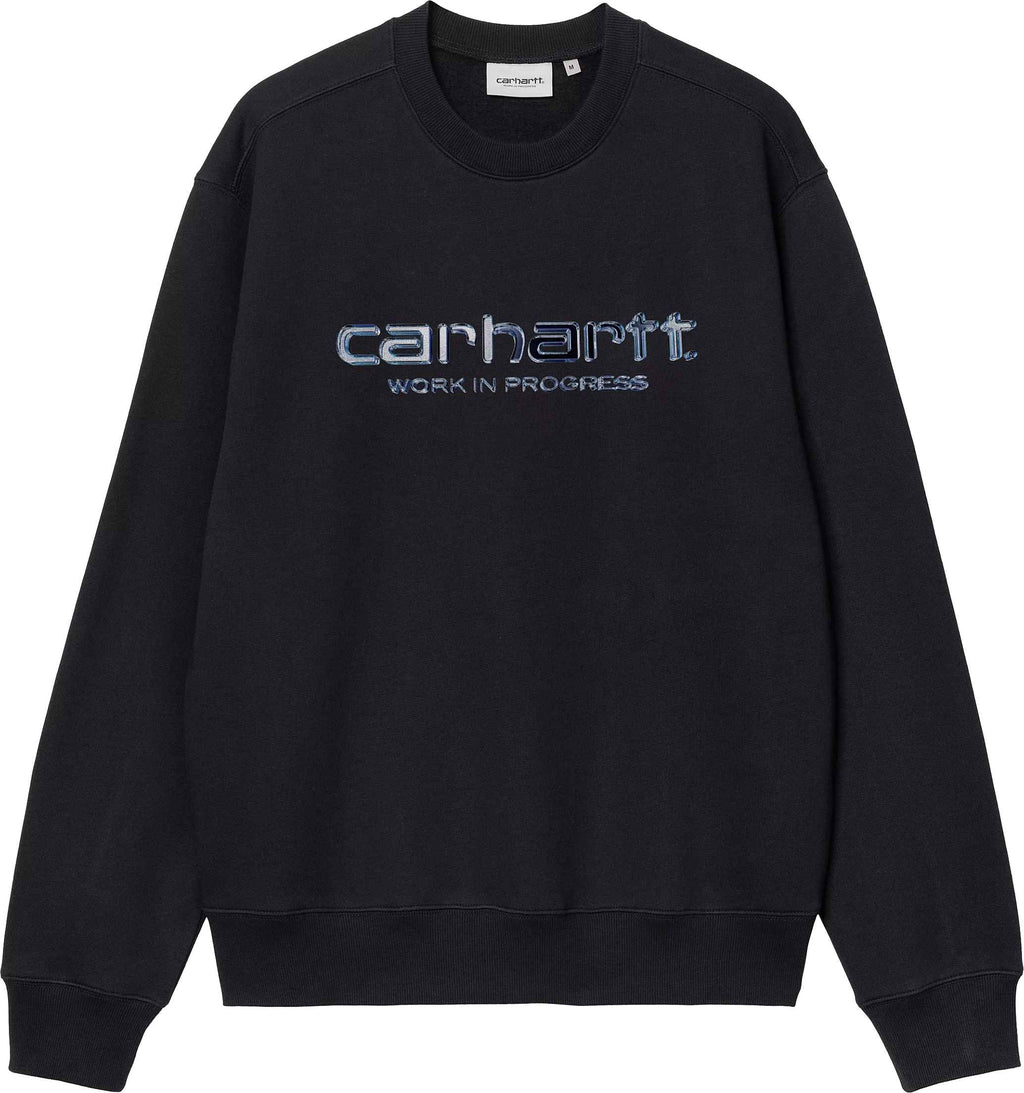 Carhartt Wip Felpa Solar Chrome Sweat Dark Navy Darknavy Uomo - 1