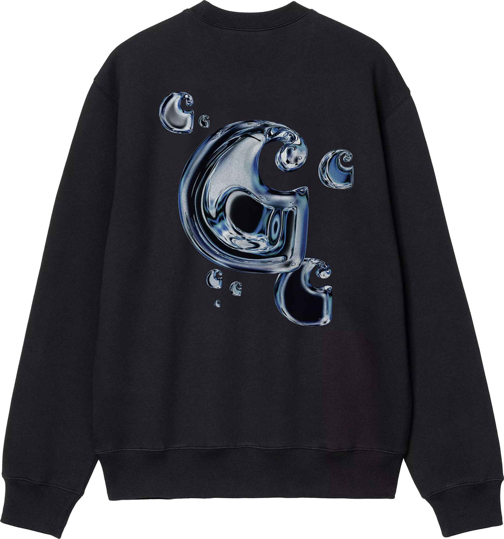 Carhartt Wip Felpa Solar Chrome Sweat Dark Navy Darknavy Uomo - 2