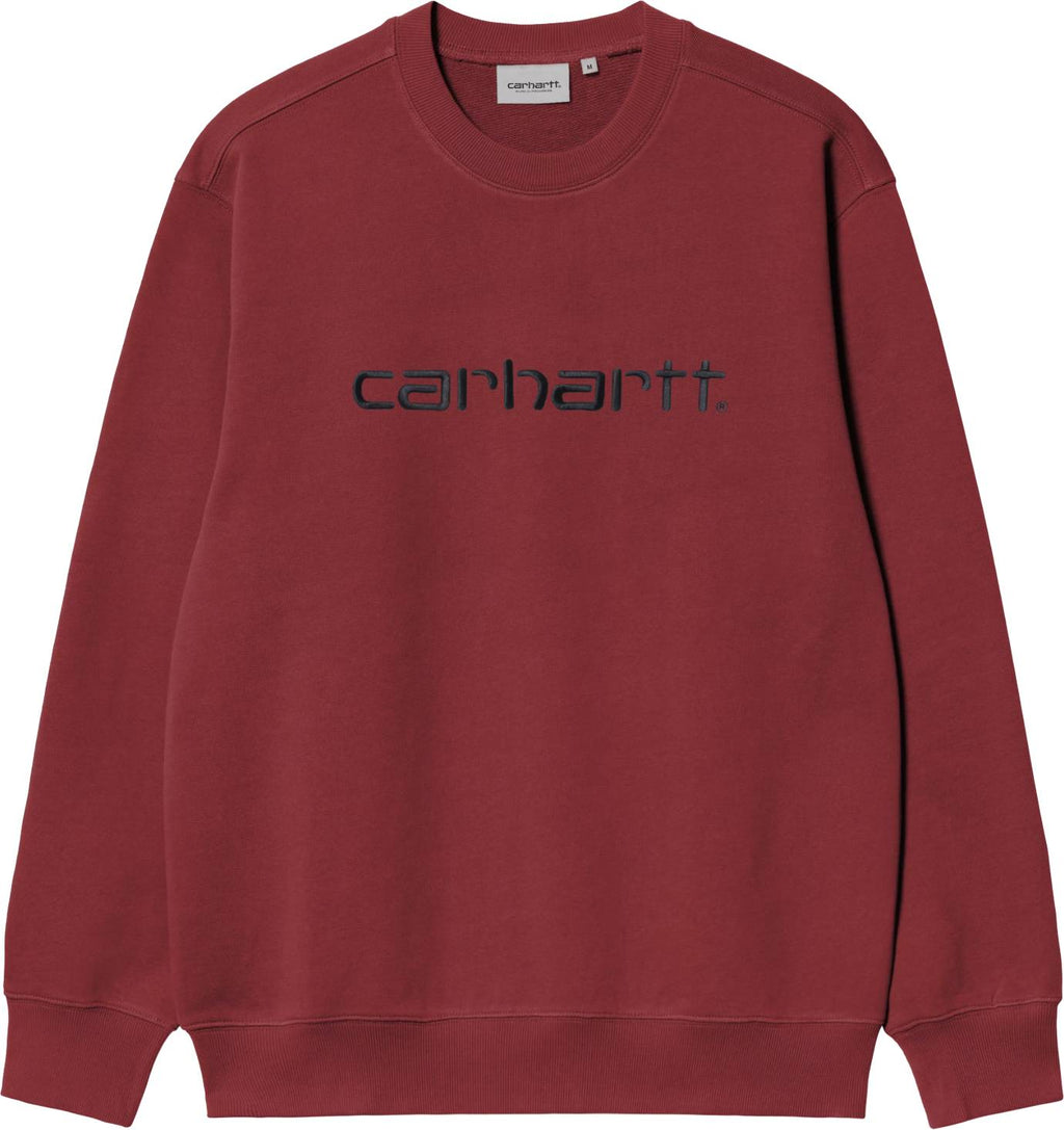 Carhartt Wip Felpa Carhartt Sweat Scarlet Graphite Scarletgraphite Uomo - 1