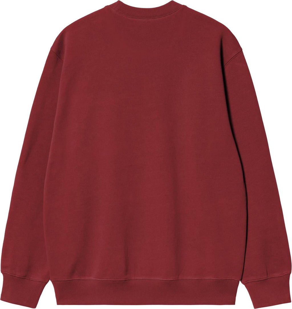 Carhartt Wip Felpa Carhartt Sweat Scarlet Graphite Scarletgraphite Uomo - 2