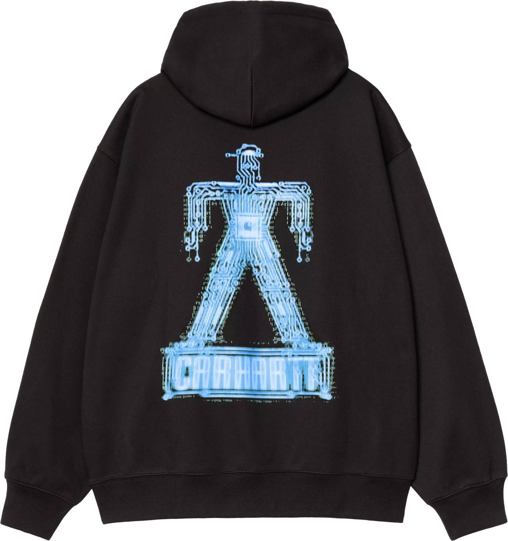 Carhartt Wip Felpa Hooded Electric Boogie Sweat Black Uomo - 1
