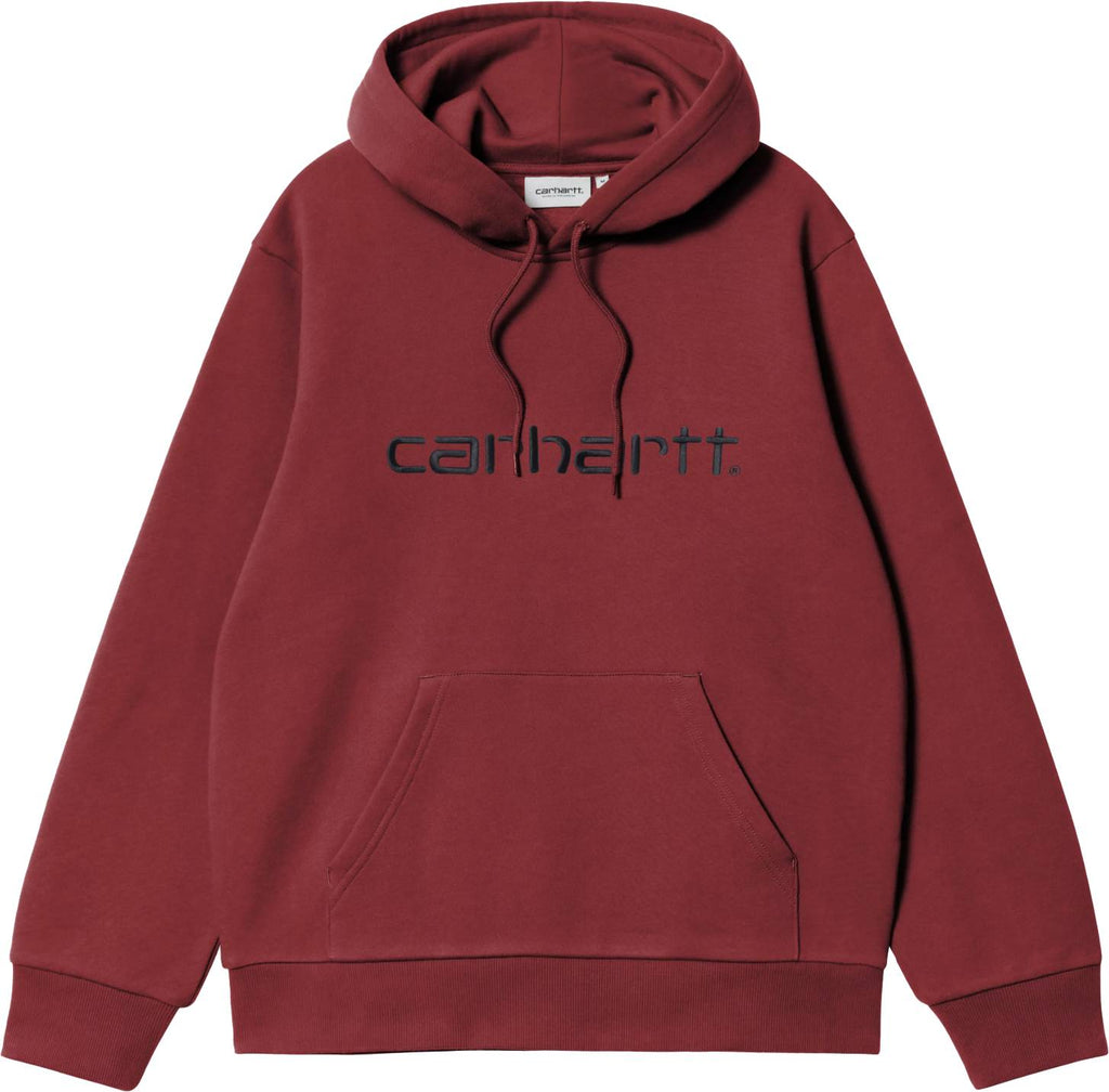 Carhartt Wip Felpa Hooded Carhartt Sweat Scarlet Graphite Scarletgraphite Uomo - 1