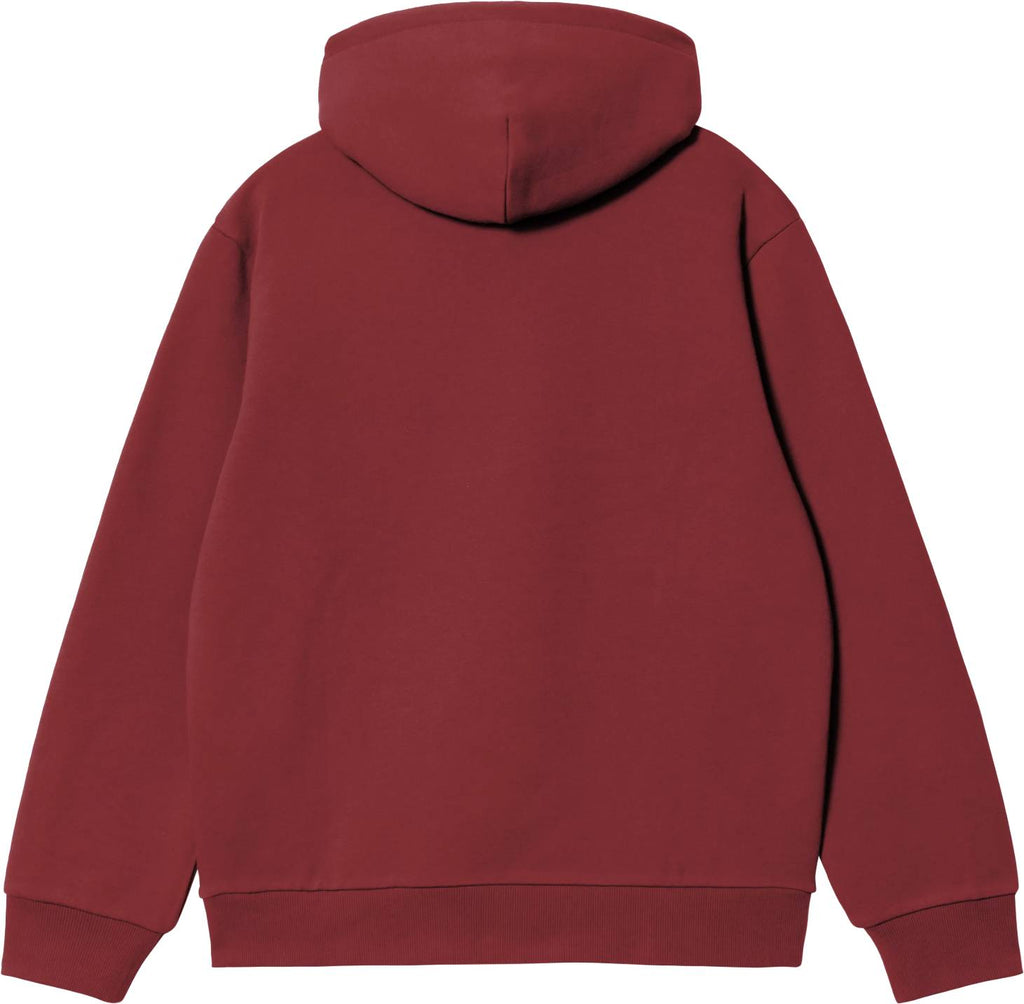 Carhartt Wip Felpa Hooded Carhartt Sweat Scarlet Graphite Scarletgraphite Uomo - 2