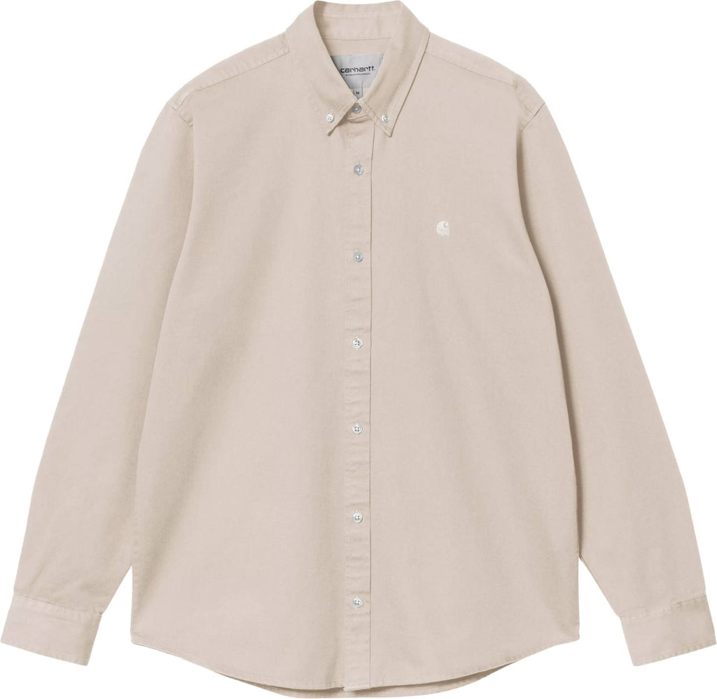 Carhartt Wip Camicia L/s Madison Shirt Fleur De Sel Wax Fleurdeselwax Uomo - 1