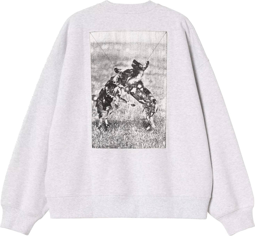 Carhartt Wip Felpa No Play Sweat Ash Heather Ashheather Uomo - 2