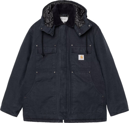 Carhartt Wip Giacca Ambel Coat Deep Night Stone Washed Uomo Deepnightstonewashed