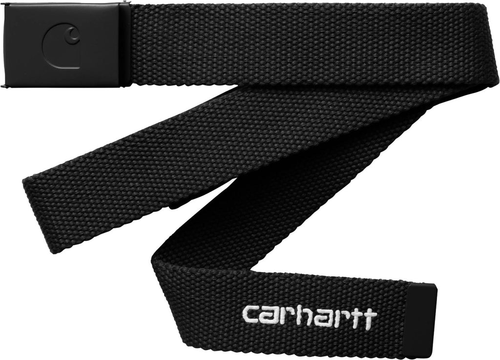 Carhartt Wip Cinta C-logo Belt Tonal Black White Blackwhite Uomo - 1