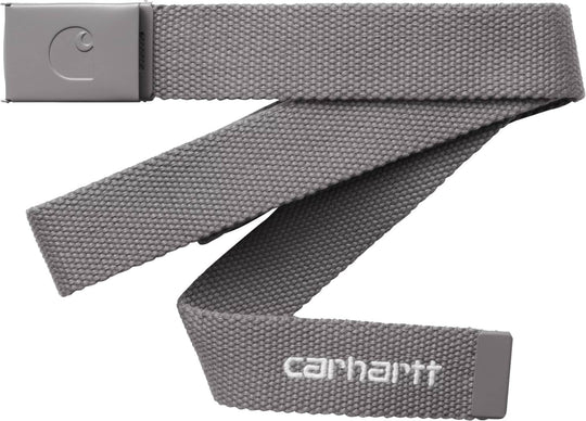 Carhartt Wip Cinta C-logo Belt Tonal Porphyry White Uomo Porphyrywhite