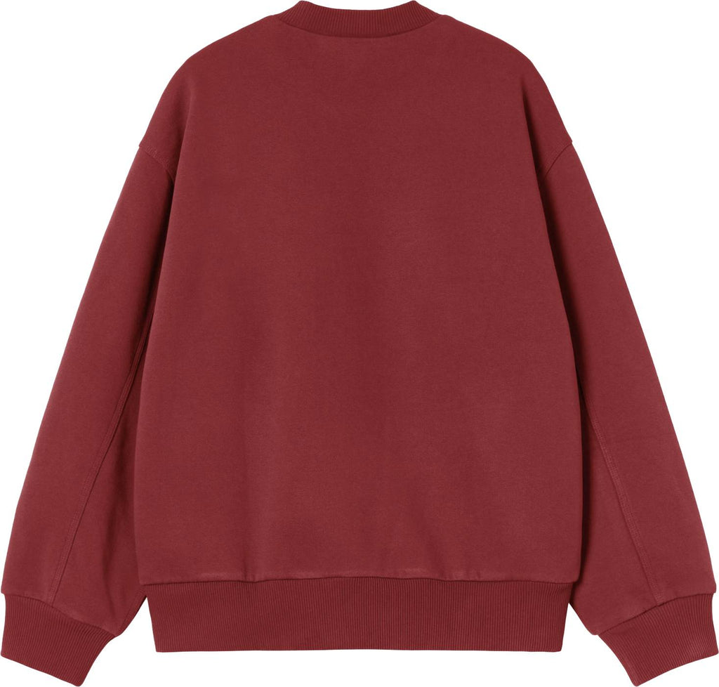 Carhartt Wip Felpa Detroit Sweat Scarlet Stone Washed Scarletstonewashed Uomo - 2