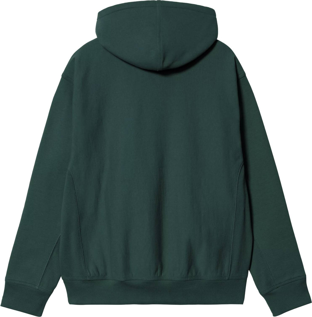 Carhartt Wip Felpa Hooded American Script Sweat Dark Fir Darkfir Uomo - 2